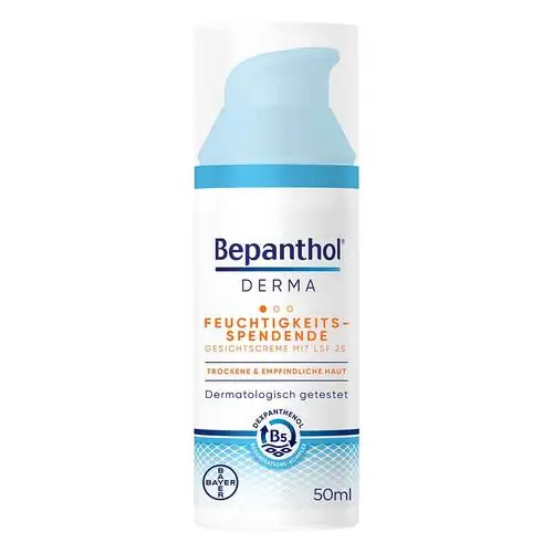 Heißes Angebot Bepanthol Derma feuchtigkeitsspendende Gesichtscreme LSF 25, 1X50 ml