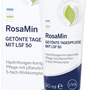 Zertifiziert Dermasence RosaMin Getönte Tagespflege LSF 50 30 ml Creme