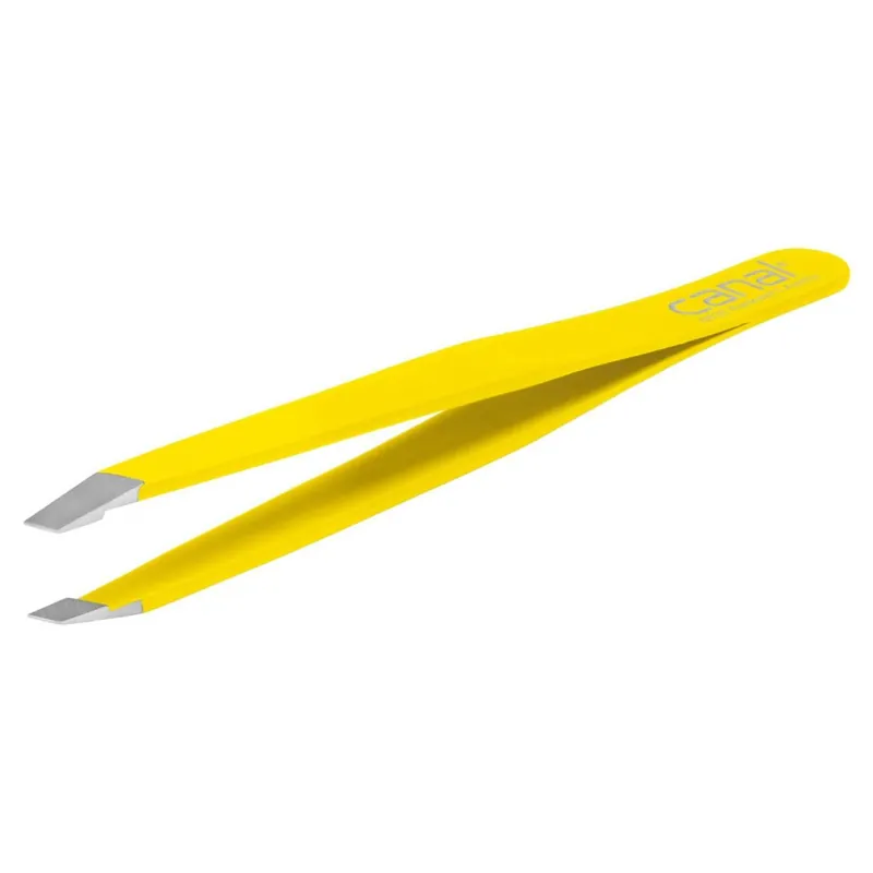 Echt Canal Pinzetten Haarpinzette schr\\u00e4g rostfrei - Gelb