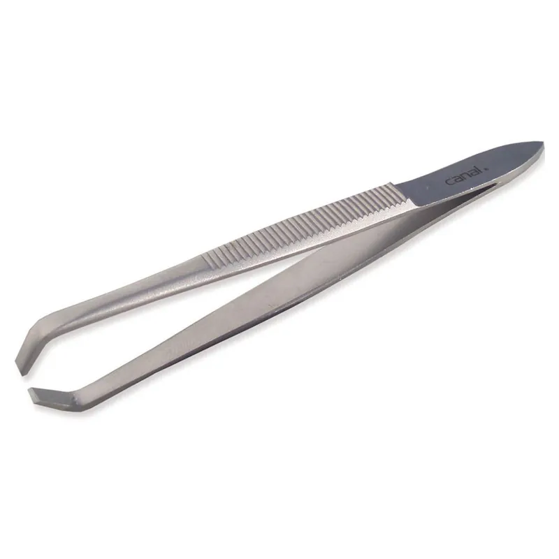 Expressversand Canal Pinzetten Haarpinzette gerade gekröpft rostfrei