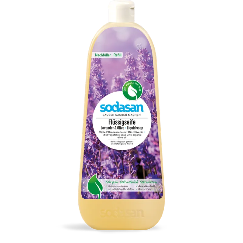Sodasan Flüssigseife Lavendel & Olive Nachfüller 1 l Expressversand