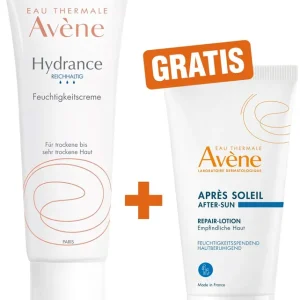 Avene Hydrance reichhaltige Feuchtigkeitscreme 40ml + gratis Repair-Lotion nach der Sonne 50 ml Echt
