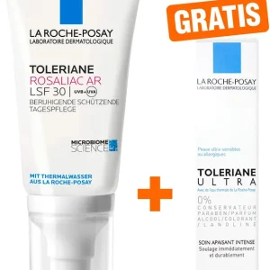 Kostenloser Rückversand La Roche Posay Toleriane Rosaliac AR LSF 30 50 ml Creme + gratis Roche Posay Toleriane Dermallergo Augencreme 2 ml