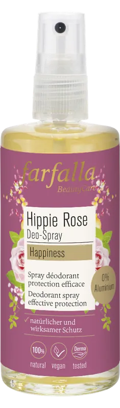 Kostenloser Rückversand farfalla Hippie rose Happiness, Deo-Spray, 100ml 100 ml