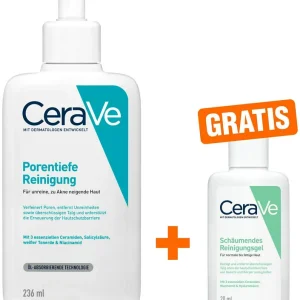 Jetzt Bestellen Cerave porentiefe Reinigung Gel 236 ml + gratis schäumendes Reinigungsgel 20 ml