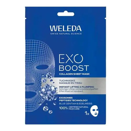 Bestpreis Weleda Exo Boost Collagen Tuchmaske blauer Enzian, 20 ml
