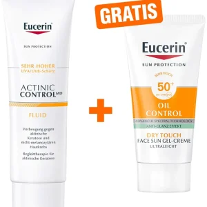 Eucerin Sun Actinic Control MD 80 ml Emulsion + gratis Sun Gel-Creme Oil Control 20 ml Solange Der Vorrat Reicht