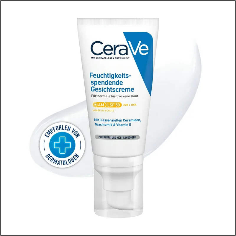 Neue Kollektion CeraVe Feuchtigkeitsspendende Gesichtscreme LSF 50 52 ml