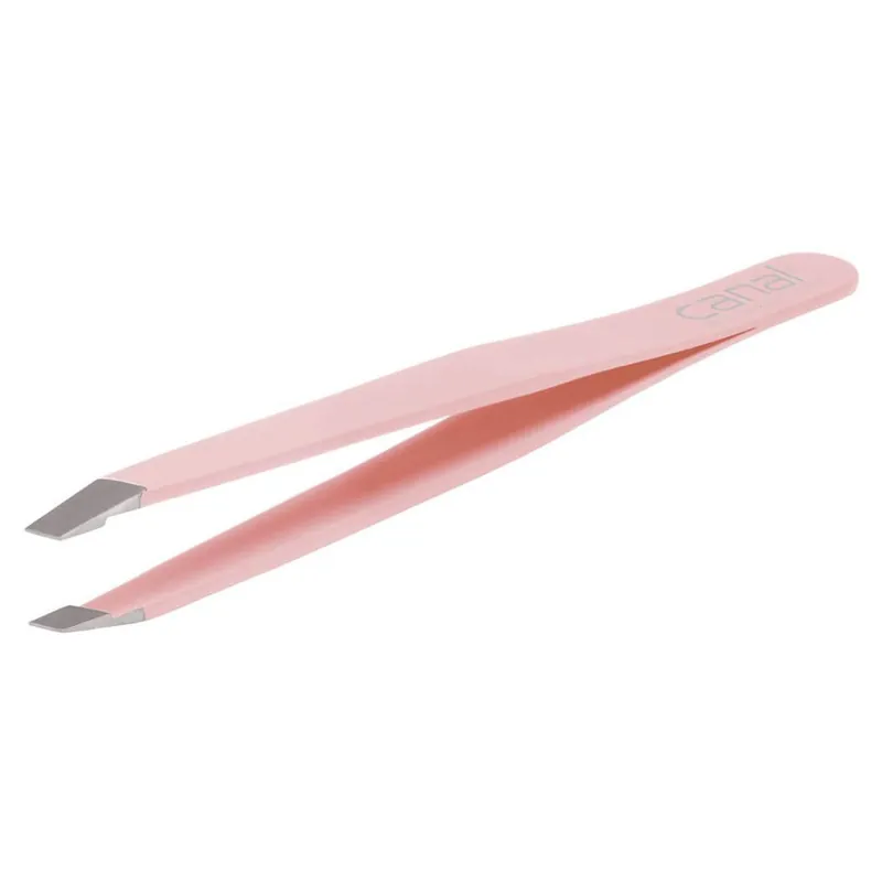 Canal Pinzetten Haarpinzette schr\\u00e4g rostfrei - Hellrosa Preis Gesenkt