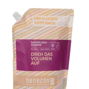 Sonderaktion benecos Nachfüllung Shampoo Volumen BIO-Traube DREH DAS VOLUMEN AUF 1 l