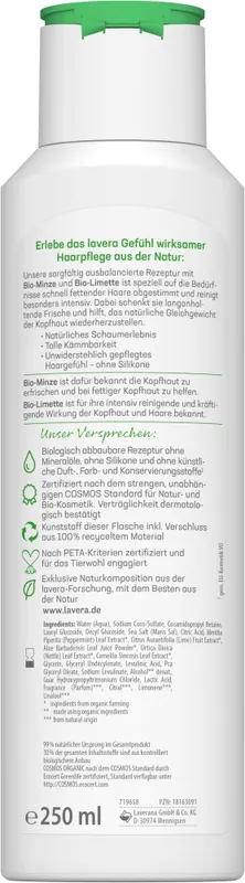 lavera Pflegeshampoo Frische und Balance Knallerangebot