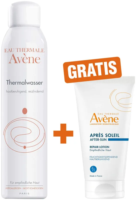Avene Thermalwasser Spray 300ml + gratis Repair-Lotion nach der Sonne 50 ml Markenware