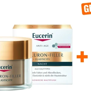 Eucerin Anti Age Hyaluron Filler + Elasticity Nachtpflege 50 ml + gratis Anti Age Hyaluron Spray 50 ml Jetzt Kaufen