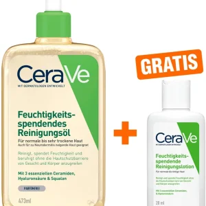CeraVe Reinigungsöl 473 ml + gratis CeraVe feuchtigkeitsspendende Reinigungslotion 20 ml Finale Aktion
