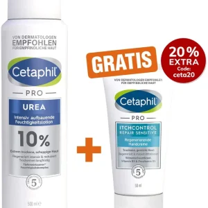 Cetaphil Pro Urea 10 % Lotion 500 ml + gratis Pro Itch Control Repair sensitive Regenerierende Handcreme 50 ml Expressversand