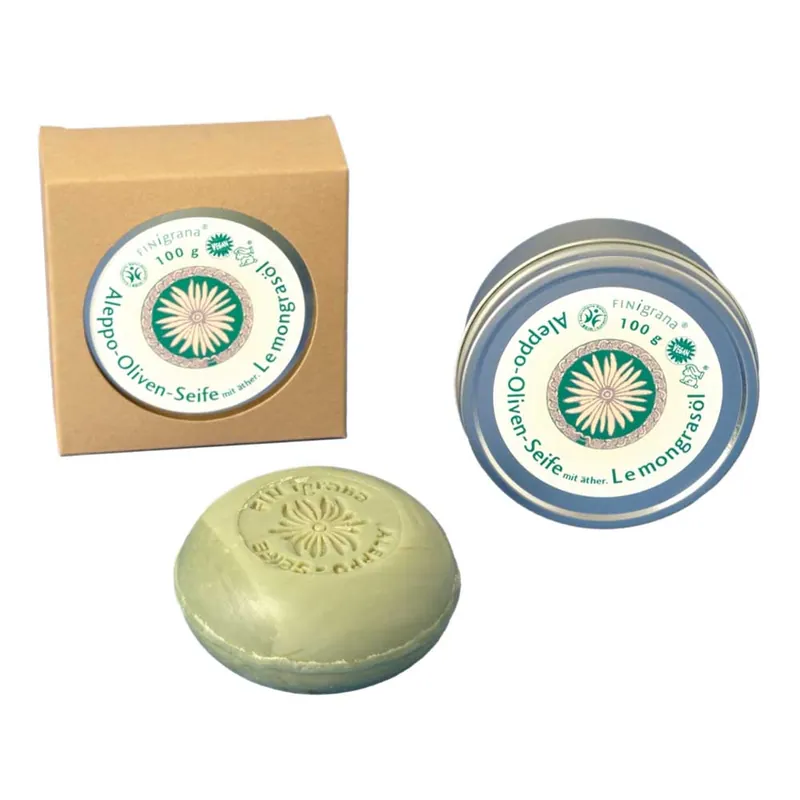 Aleppo Lemongras Seife - Rund in der Dose Rabatt