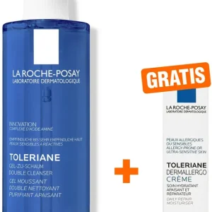 Preiswert La Roche Posay Toleriane Double Cleanser 400 ml + gratis Toleriane Dermallergo Creme 2 ml