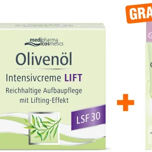 Must-Have medipharma cosmetics Olivenöl Intensivcreme Lift LSF 30 50 ml + gratis Olivenöl Anti-Falten Serum 5 ml