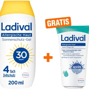 Kracherpreis Ladival allergische Haut Sonnenschutz-Gel LSF 30 200 ml + gratis Ladival allergische Haut Apres Pflege Gel 50 ml