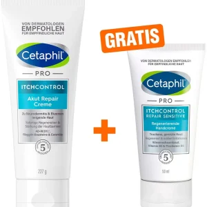 Cetaphil Pro Itch Control Akut Repair Creme 227 g + gratis Pro Itch Control regenerierende Handcreme 50 ml Abverkauf