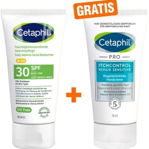Cetaphil Feuchtigkeitsspendende Gesichtspflege LSF30 50 ml + gratis Cetaphil Pro Itch Control Repair Handcreme 50 ml Bestseller