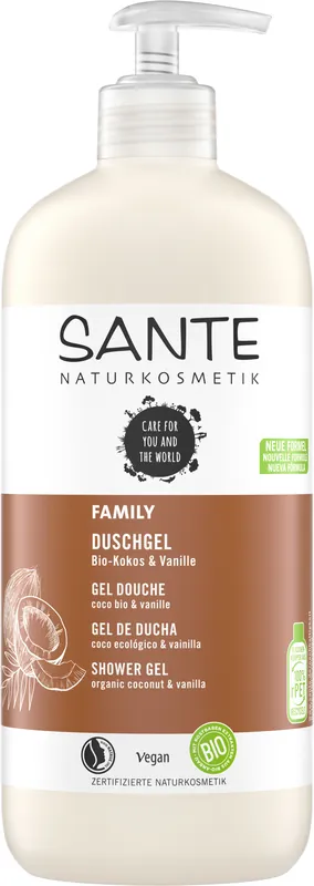 Preis Gesenkt SANTE FAMILY Duschgel Bio-Kokos & Vanille 500 ml