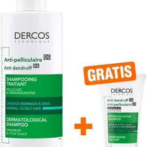 Versand Am Gleichen Tag Vichy Dercos Anti Schuppen Shampoo fettige Kopfhaut 390 ml + gratis 50 ml