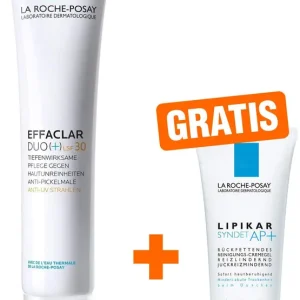 La Roche Posay Effaclar Duo+ LSF30 40 ml + gratis Lipikar Syndet AP+ 15 ml Begrenztes Angebot