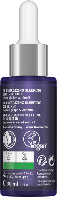 Abverkauf lavera Re-Energizing Sleeping Öl-Elixier 30 ml