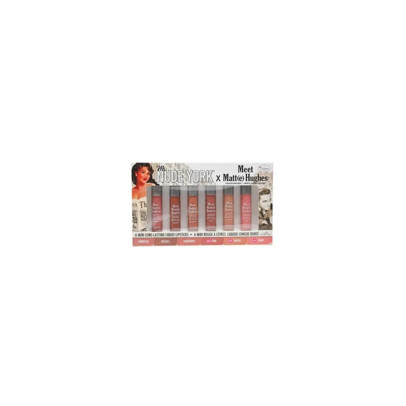 Zertifiziert theBalm Meet Matte Hughes Mini Kit Miss Nude York Set mit sechs matten flüssigen Lippenstiften 6x1,2 ml