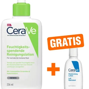 Top-Preis CeraVe Feuchtigkeitsspendende Reinigungslotion 236 ml + gratis Feuchtigkeitslotion 20 ml