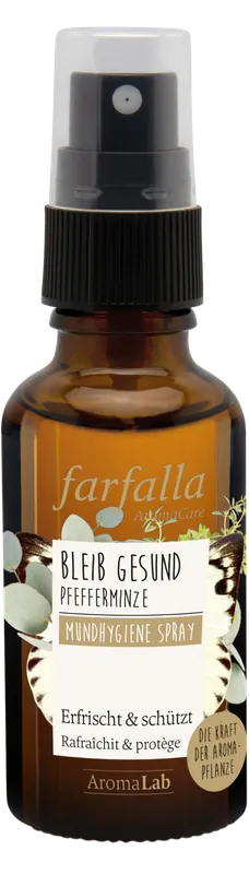Kostenloser Versand Mundhygiene Spray Pfefferminze, bleib gesund 30 ml von farfalla