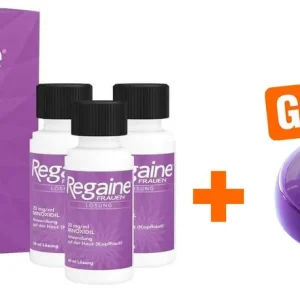 Regaine Frauen - 3 x 60 ml Lösung + gratis Haarbürste Beliebt