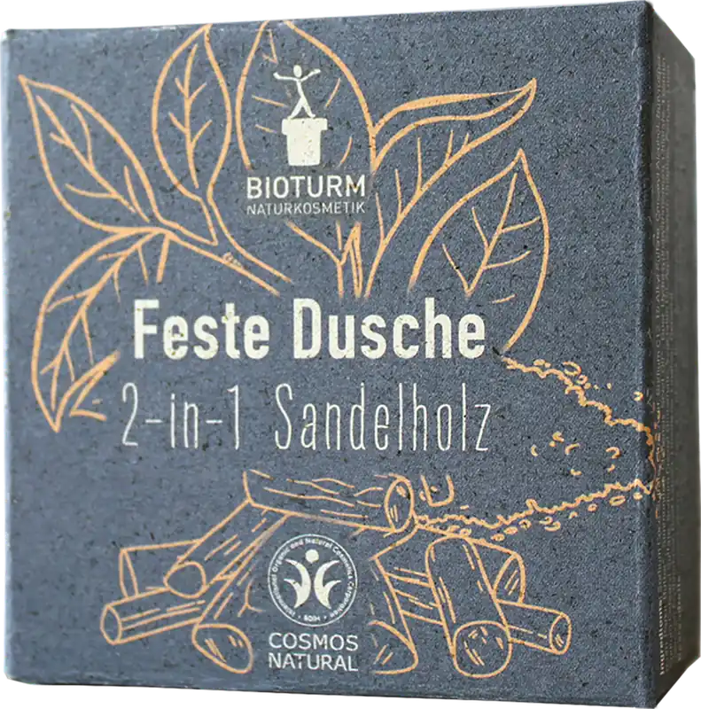 BIOTURM Feste Dusche 2-in-1 Sandelholz 100 g Direkt Vom Hersteller
