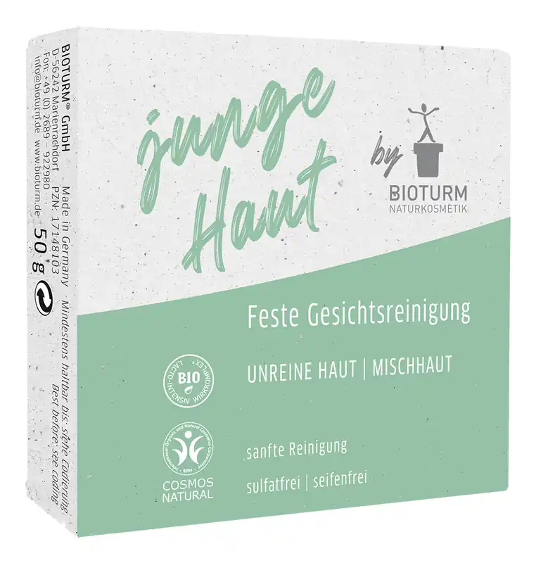 Markenware BIOTURM Feste Gesichtsreinigung junge Haut 50 g