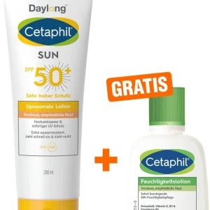 Highlight Cetaphil Sun Daylong SPF 50+ lipo. Lotion 200 ml + gratis Feuchtigkeitslotion 29 ml