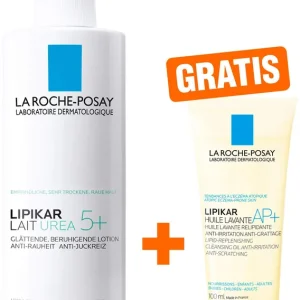 Ausverkauf La Roche Posay Lipikar Lait Urea 5+ 400 ml + gratis La Roche Posay Lipikar Dusch-und Badeöl AP+ 100 ml