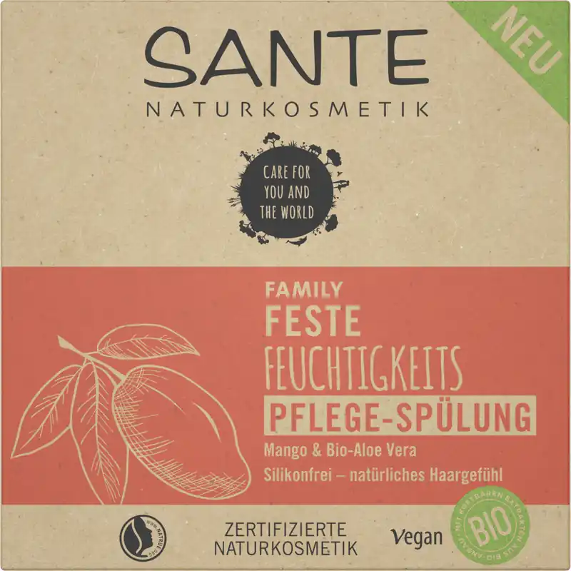 SANTE FAMILY Feste Feuchtigkeits Pflege-Spülung Mango & Bio-Aloe Vera 60 g Kostenloser Versand