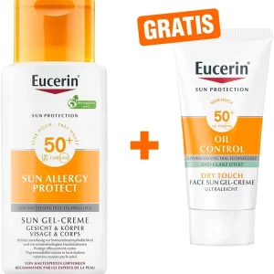 Expressversand Eucerin Sun Allergy Protect Creme Gel LSF 50+ 150 ml + gratis Sun Gel-Creme Oil Control 20 ml
