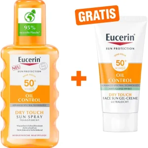 Nur Für Kurze Zeit Eucerin Sun Oil Control Transparent Spray LSF 50+ 200 ml + gratis Sun Gel-Creme Oil Control 20 ml