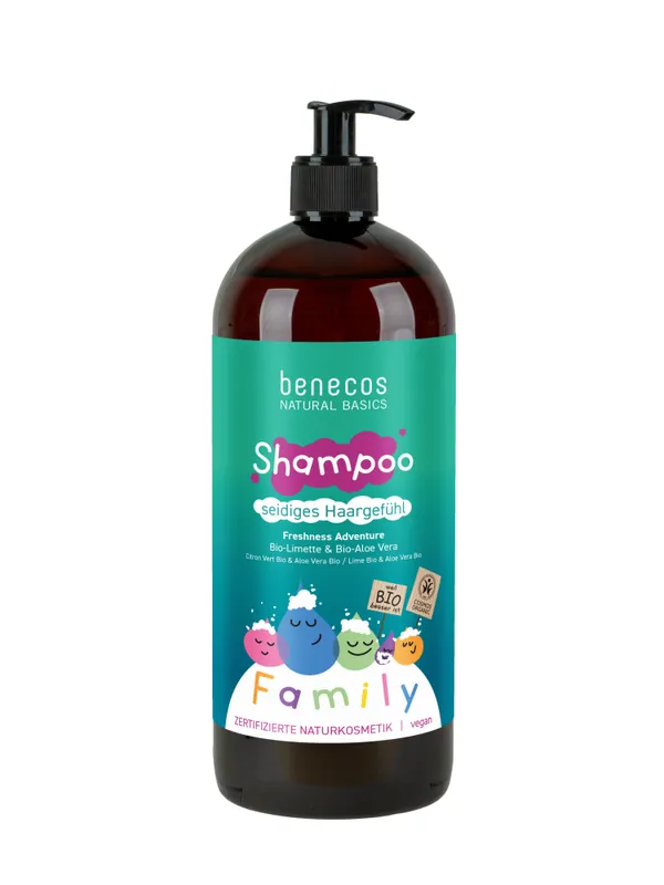 Top-Seller benecos Shampoo FAMILY SIZE Freshness Adventure Limette &
