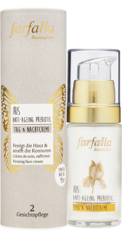 Zertifiziert farfalla Iris Anti-Ageing Prebiotic, Tag & Nachtcreme 30 ml