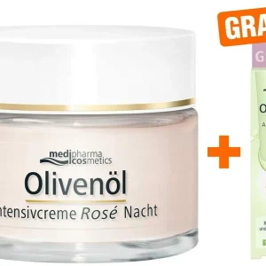 Highlight medipharma cosmetics Olivenöl intensiv Rose Nachtcreme 50 ml + gratis Olivenöl Anti-Falten Serum 5 ml