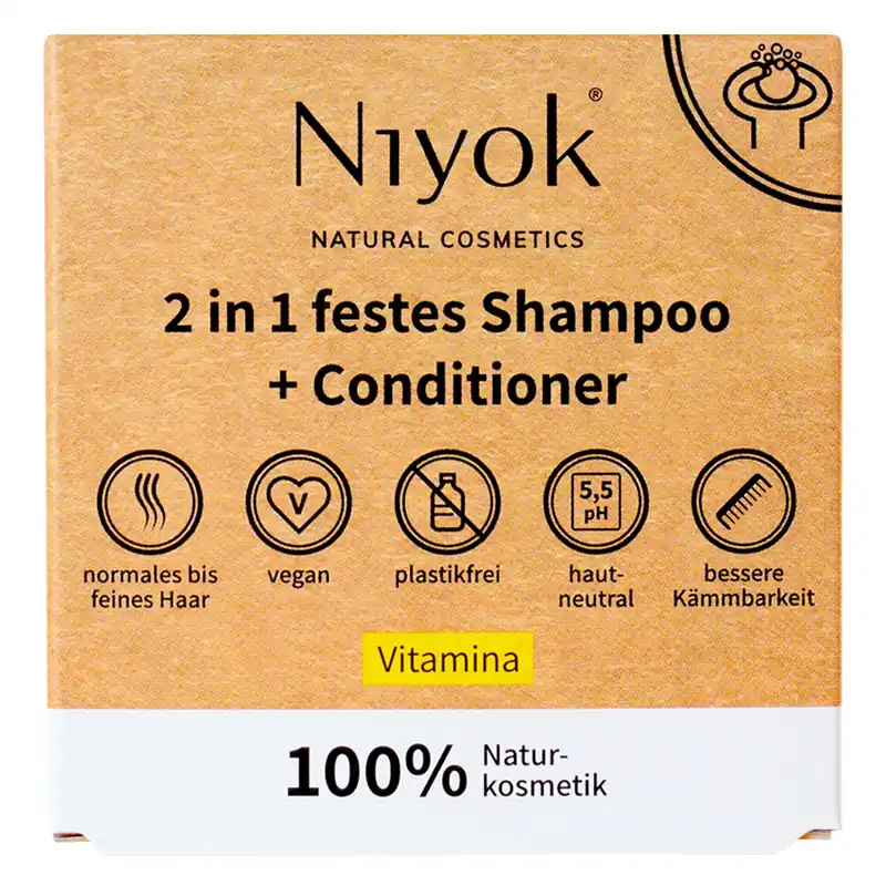 Niyok 2 in 1 festes Shampoo & Conditioner Vitamina 80 g Preiswert