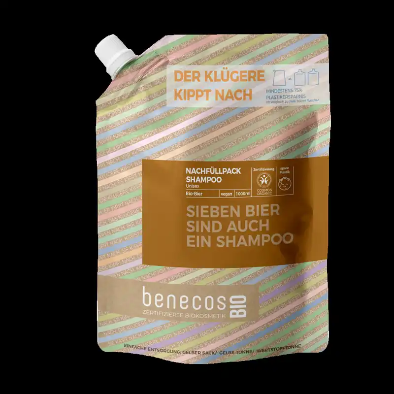 Gratis Versand benecos BIO Nachfüllbeutel 1000 ml Shampoo Unisex B