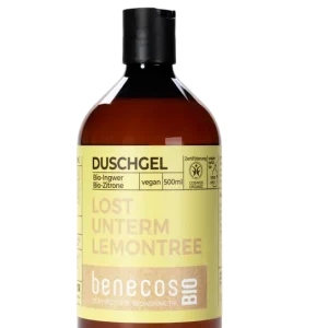 Abverkauf benecos BIO Duschgel BIO-Ingwer + BIO-Zitrone - LOST UNTERM LEMONTREE 0,5 l