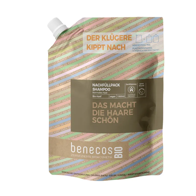 benecos BIO Nachfüllbeutel 1000 ml Shampoo Normales Meistverkauft