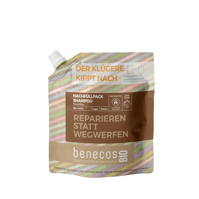 Jetzt Kaufen benecos BIO Nachfüllbeutel 500 ml Shampoo Reparatur