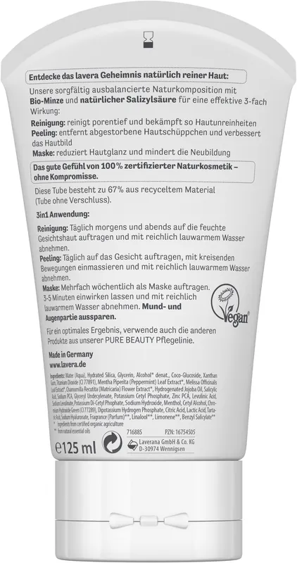lavera 3in1 Reinigung-Peeling-Mask 125 ml Bestpreis
