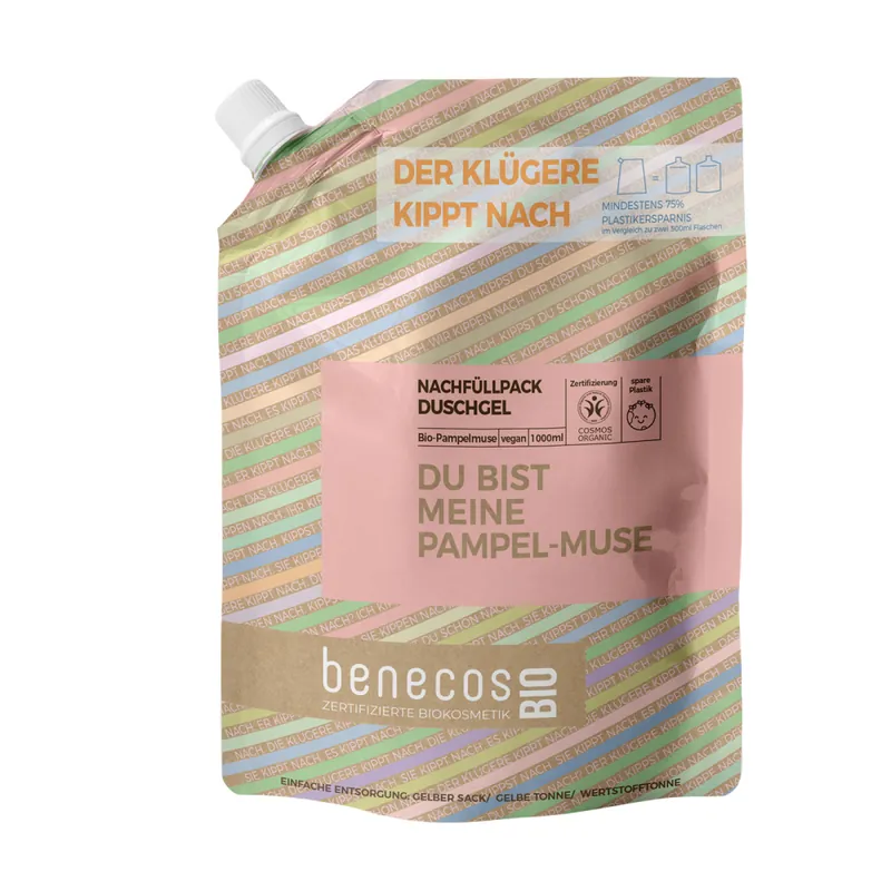 Markenprodukt benecos BIO Nachfüllbeutel 1000 ml Duschgel BIO-Pam